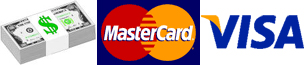 Cash, MasterCard, Visa